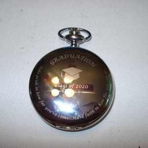 NEW CLASS OF 2020 GRADUATION HIS OR HER POCKET WATCH FREDERICK JAMES NEW BATTERY
